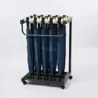 翌嘉YJ4122857 雨伞架大容量伞架商用酒店铁艺含锁雨伞收纳架 15头含15把伞