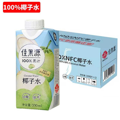 佳果源 100%NFC椰子水330ml*12支