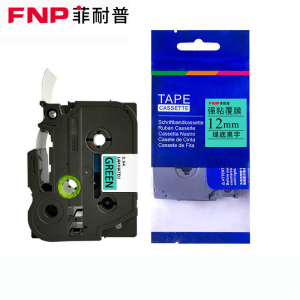 菲耐普 色带 PT-E115B 绿底黑字 12mm 个