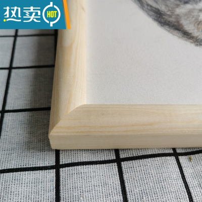 敬平以琳画框油画棒画用四宫格六宫格橡木色胡桃木色相框摆台挂墙用平 A-P02实木圆边(窄款) 木框内径35*26+3宫格