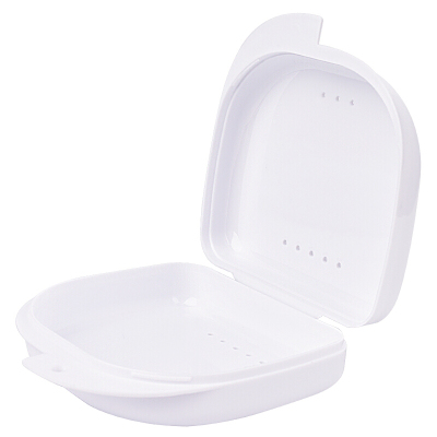 雅克菱Y-Kelin牙套盒子保持器盒子携带可爱隐形假牙盒正畸矫正隐适美牙套盒白色一个