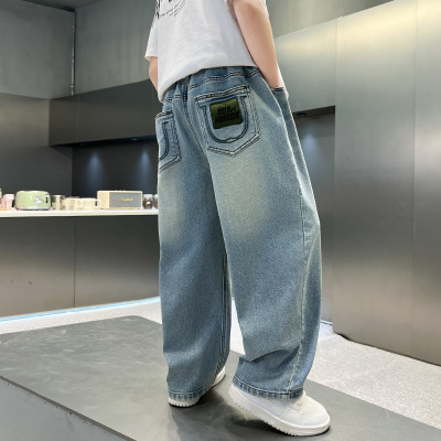 儿童装男童春装裤子新款春秋款中大童韩版牛仔裤春季男孩长裤