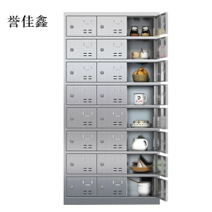 誉佳鑫201不锈钢食堂带锁餐具柜24门碗柜钥匙锁1800*900*350
