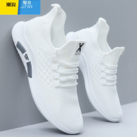 聚范男鞋款透气运动鞋跑步休闲鞋轻便网鞋2024新款百搭小白鞋