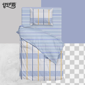 伊伊爱 全棉床品格子精选三套件