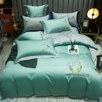 比韩床上用品多件套含四件套1套/2*2.3m蚕丝被1床/枕芯2个