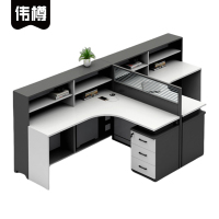 伟樽屏风办公桌T型双人位280*150*110cm张