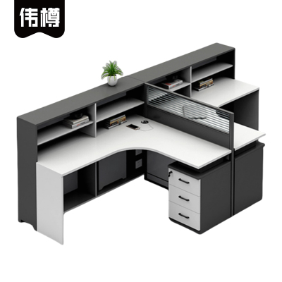 伟樽屏风办公桌T型双人位280*150*110cm张