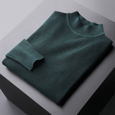 HongZun秋冬半高领毛衣男毛衫针织衫修身内搭厚保暖中领打底衫毛衫上衣毛衣
