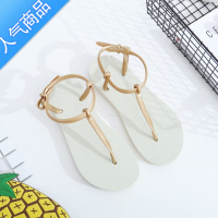 SUNTEK2022新款凉鞋女夏防滑平底凉拖鞋韩版休闲学生夹脚旅游度假沙滩鞋