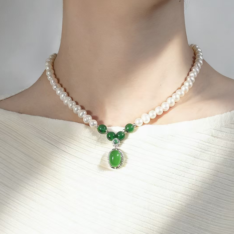 北京黄金女士珍珠项链日韩风格精致优雅送长辈佳品