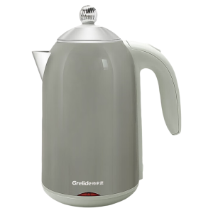 格来德(Grelide)D1701K烧水壶恒温家用电热水壶304不锈钢双层电水壶保温大容量1.7L开水壶防干烧 灰色