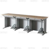洛泰远 隐藏式翻转电脑桌培训桌教室机房多媒体学习桌办公桌C款三人位