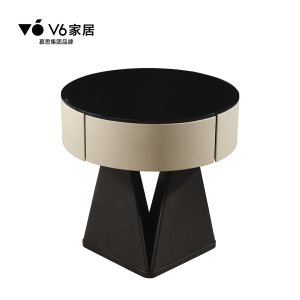 V6家居简约现代床头柜50x48.5cm木质喷漆带阻尼滚轮抽屉设计小巧实用