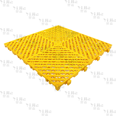 翌嘉 YJ3121301地格栅塑料拼接地板垫网格垫板 黄色