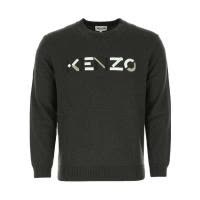 高田贤三(Kenzo)男士羊毛套头衫圆领长袖运动休闲保暖针织卫衣带