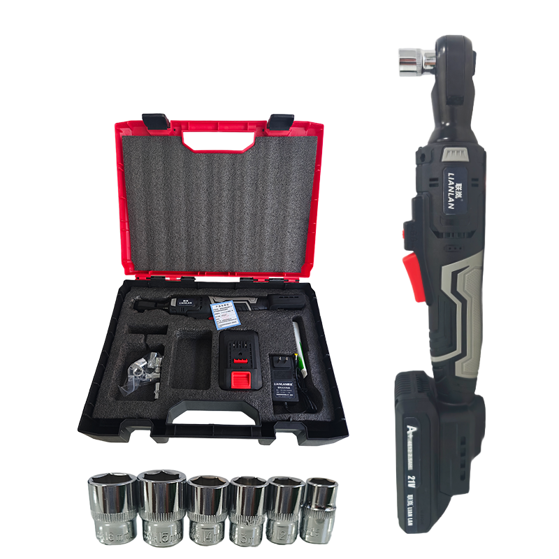 联岚锂电电动棘轮扳手直角电动扳手3/8"四方轴21V/2.5AH一电一充套