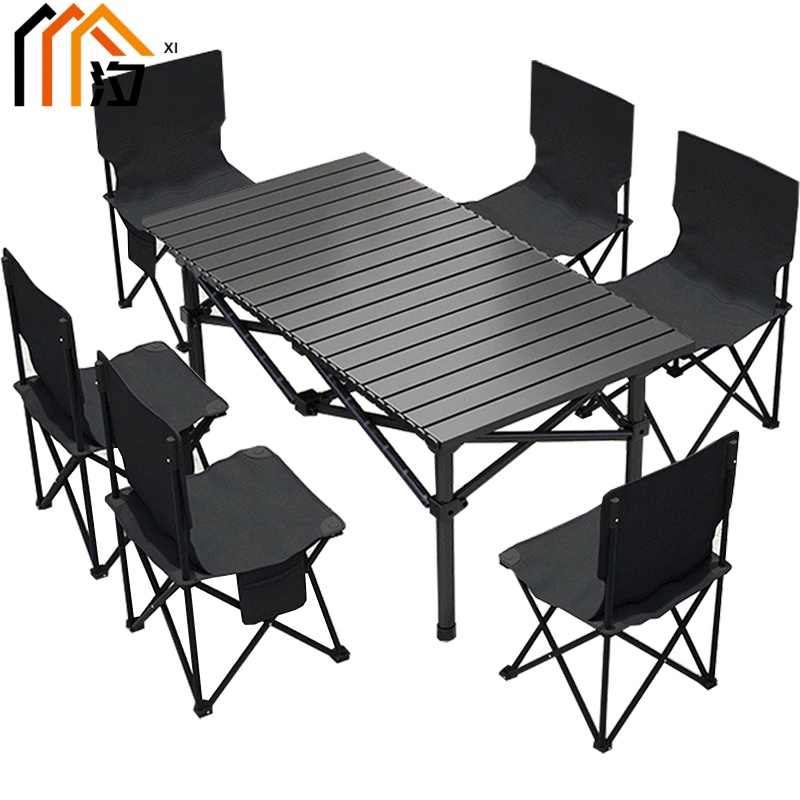 汐户外桌椅一桌六椅套