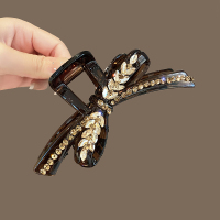 韩版高端蝴蝶结抓夹女时尚设计款后脑勺盘发夹2024新款鲨鱼夹头饰送女朋友老婆情人节七夕生日礼物