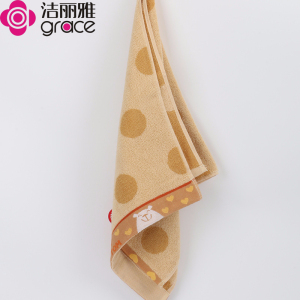 洁丽雅毛巾圆点棉柔软吸水家用洗脸面巾