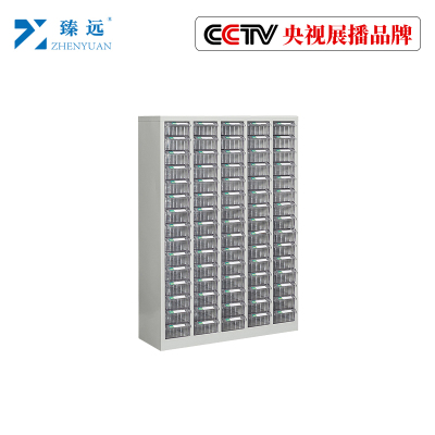 臻远零件柜抽屉式工具柜 75抽透明带门小号