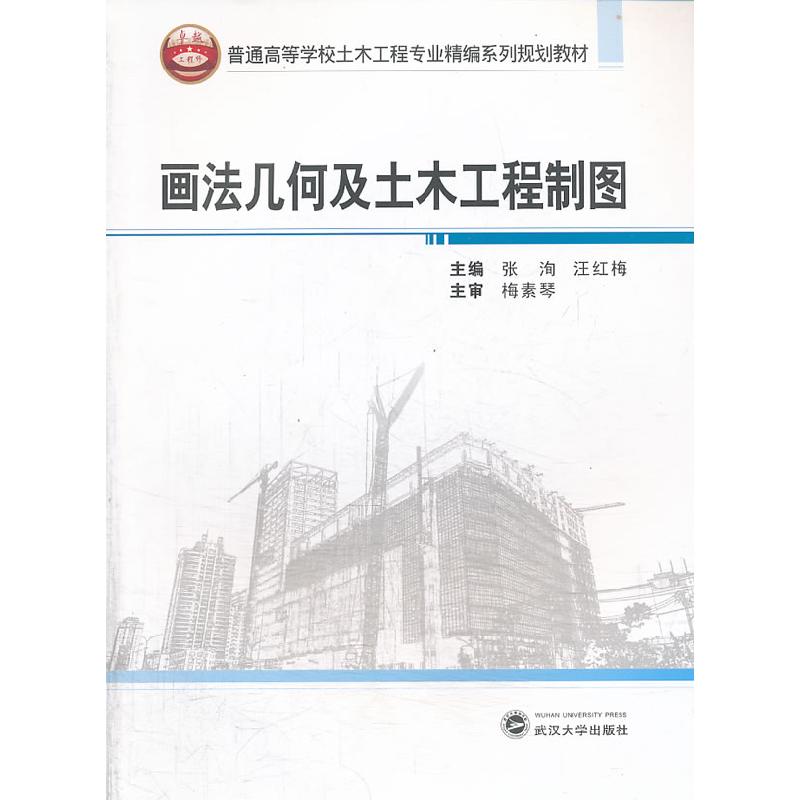 正版新书]画法几何及土木工程制图张洵 汪红梅9787307114906