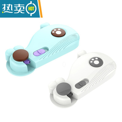 显彩儿童安全锁防护抽屉锁婴儿防夹手多功能宝宝防开冰箱柜子柜门锁扣 鲸鱼对开锁白色2个房门安全扣