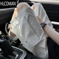 HLCOMANGENIOLAMODE夏季休闲短裤男士2025新款冰丝工装五分抽绳五分中裤