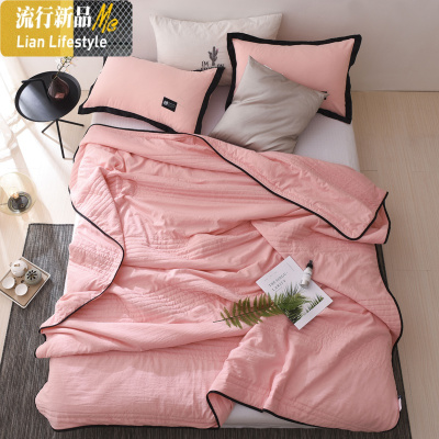 空调被棉春秋被子薄款夏季夏凉被水洗棉单人学生双人可机洗夏被 三维工匠