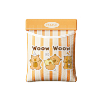 一倍简约时尚白卡通收纳袋6丝涤纶单个装大容量便携设计