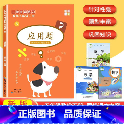 长方体和正方体(五年级下册) [正版]五年级下册小学数学应用题专项训练思维强化训练解决问题天天练