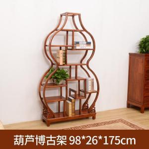 BONJEAN博古架实木中式多宝阁仿古客厅隔断置物古董茶叶展示架榆木陈列柜