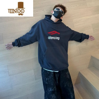 YANXU外套男潮感卫衣网红长袖T恤痞帅多标连帽上衣情侣超火ins