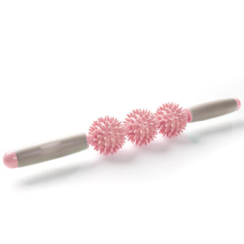 肌肉放松按摩棒瑜伽健身棒运动按摩滚轮肩颈腰腿部按摩器