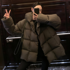 年新款冬季立领棉服女时尚宽松小个子短款设计感加厚保暖外套