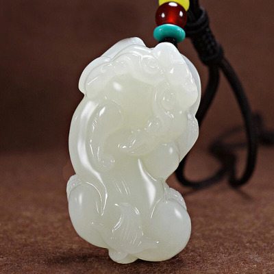 舞玉乘风和田玉貔貅吊坠男小皮丘玉坠项链女霸王大嘴情侣挂件