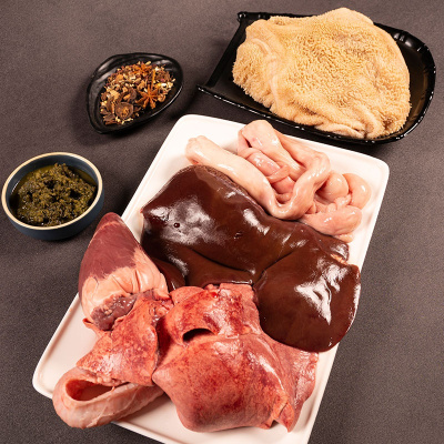 5斤羊肉新鲜冷冻内蒙生羊杂整套心肝肺肚肠羊心羊肝羊肺羊肠羊肚 2500