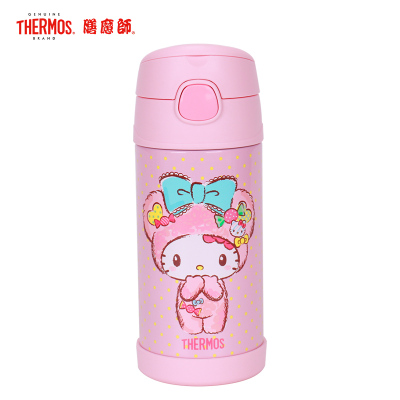 膳魔师旗舰店-膳魔师不锈钢儿童保温吸管杯F4011KTPKA粉色约350ML保温杯/304不锈钢/THERMOS通用