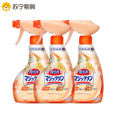 日本花王 木质地板清洁喷雾剂/速干亮洁去污 清新草木香3瓶
