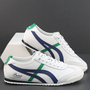 德训鞋男新款夏季薄款真皮透气运动休闲鞋软底防滑小白鞋板鞋