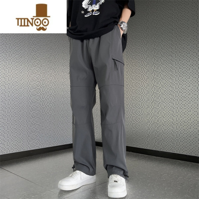 YANXU工装冲锋裤男款夏季美式高街直筒宽松休闲裤潮牌运动机能阔腿长裤