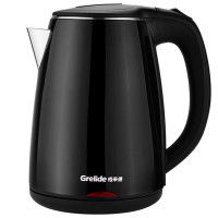 格来德(Grelide) 烧水壶304不锈钢家用电水壶热水壶1.2L一体无缝双层防烫电热水壶自动断电 豆蔻绿