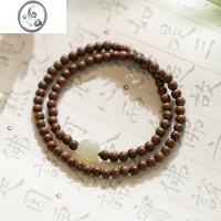 JiMi金丝檀4m纤细佛珠手链简约和田玉古风小清新仙气檀木手串文艺女款