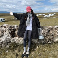 羽绒棉服女冬中长款大码宽松棉衣韩版加厚复古棉袄过膝简约外套潮_05232