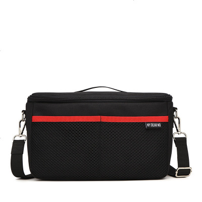 相机内胆包收纳包户外休闲摄影单反相机包背包帆布包单肩斜跨包男黑色大号