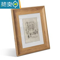 敬平欧式创意小相框摆台挂墙6 7 8 10寸5七寸六 A4洗照片做成相框摆件 柚木色 6寸摆台[10.2*15.2cm]