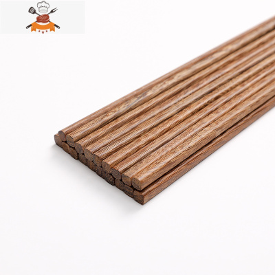 敬平鸡翅木筷子家用一人一筷日式快子实木公筷10双防滑福字