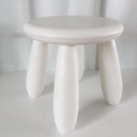 苏宁 金菲罗格 儿童圆凳宝宝垫脚凳换鞋凳子塑料彩色凳子 儿童圆凳 白色