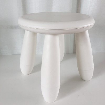 苏宁 金菲罗格 儿童圆凳宝宝垫脚凳换鞋凳子塑料彩色凳子 儿童圆凳 白色