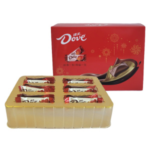 Dove德芙丝滑牛奶巧克力红色纸盒装12颗婚庆结婚喜糖七夕圣诞节日